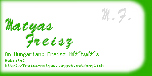 matyas freisz business card